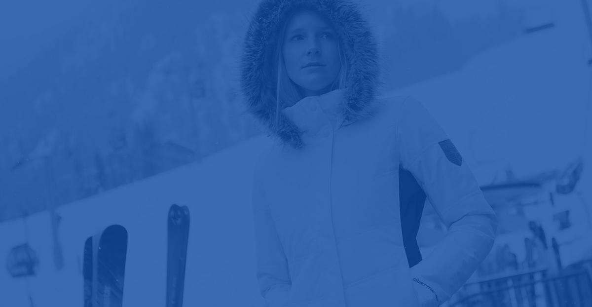 Woman in ski jacket