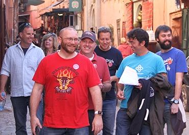 Bluespark team exploring the streets in Marrakech