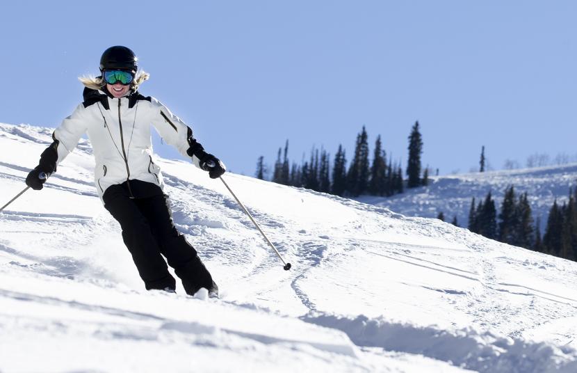 Woman skiing